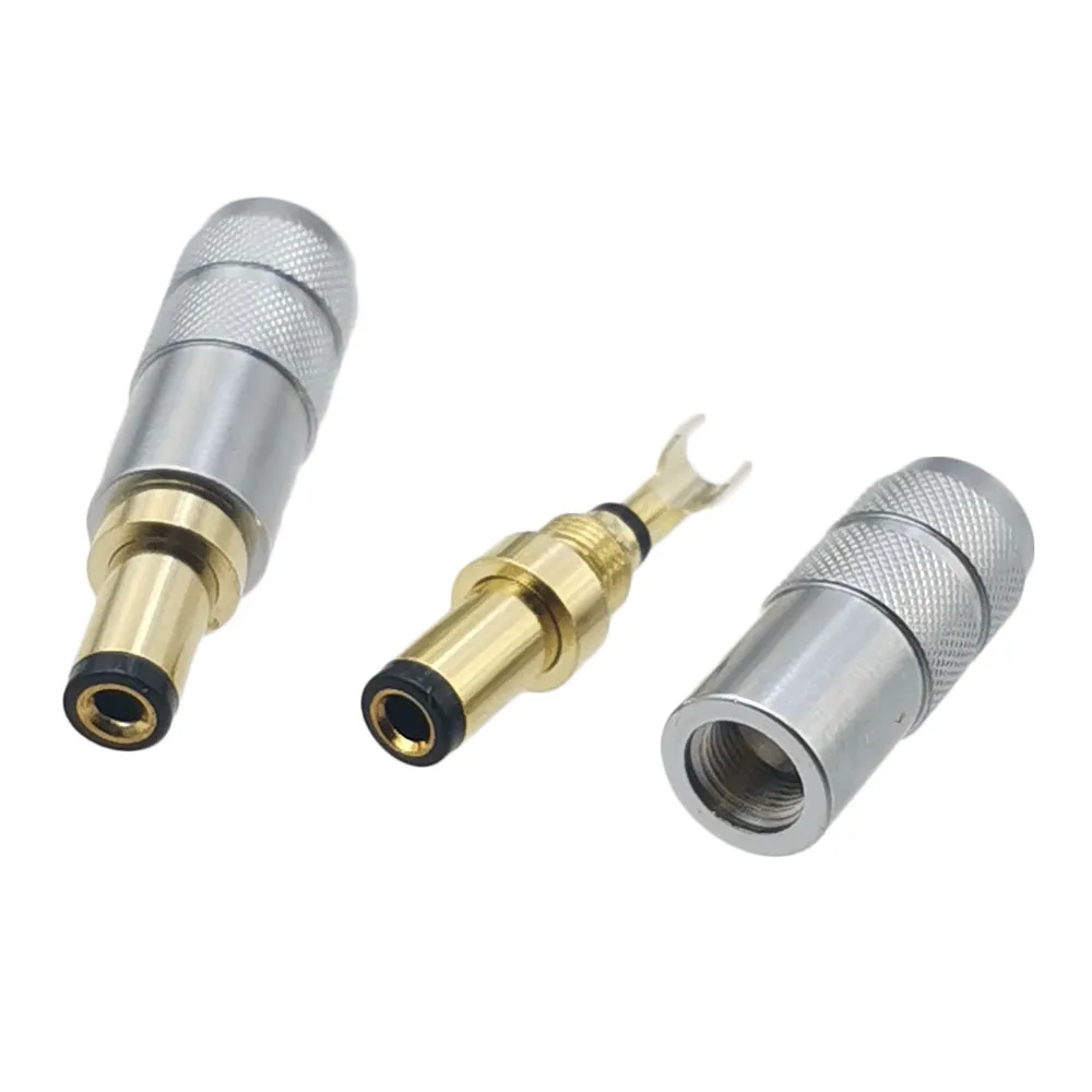 1pc Gold Plated 5.5*2.1/2.5 10A High Current DC Power Plug DIY Solder Wire 5.5x2.5 5.5x2.1 DC Male Female Plug Socket Connector