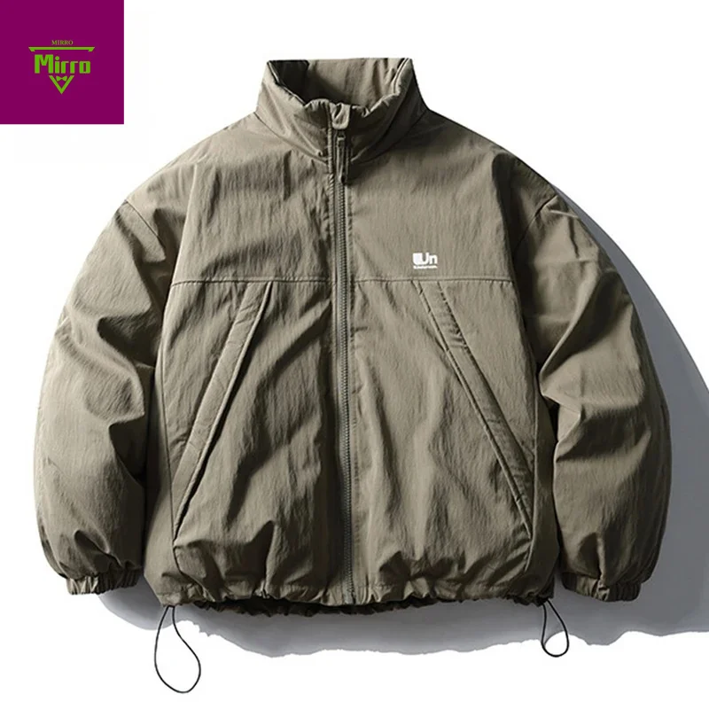 

Мужские зимние куртки, утепленные пальто от солнца, стеганые пальто с пузырьками, винтажные негабаритные куртки в стиле Харадзюку, верхняя одежда для мужчин