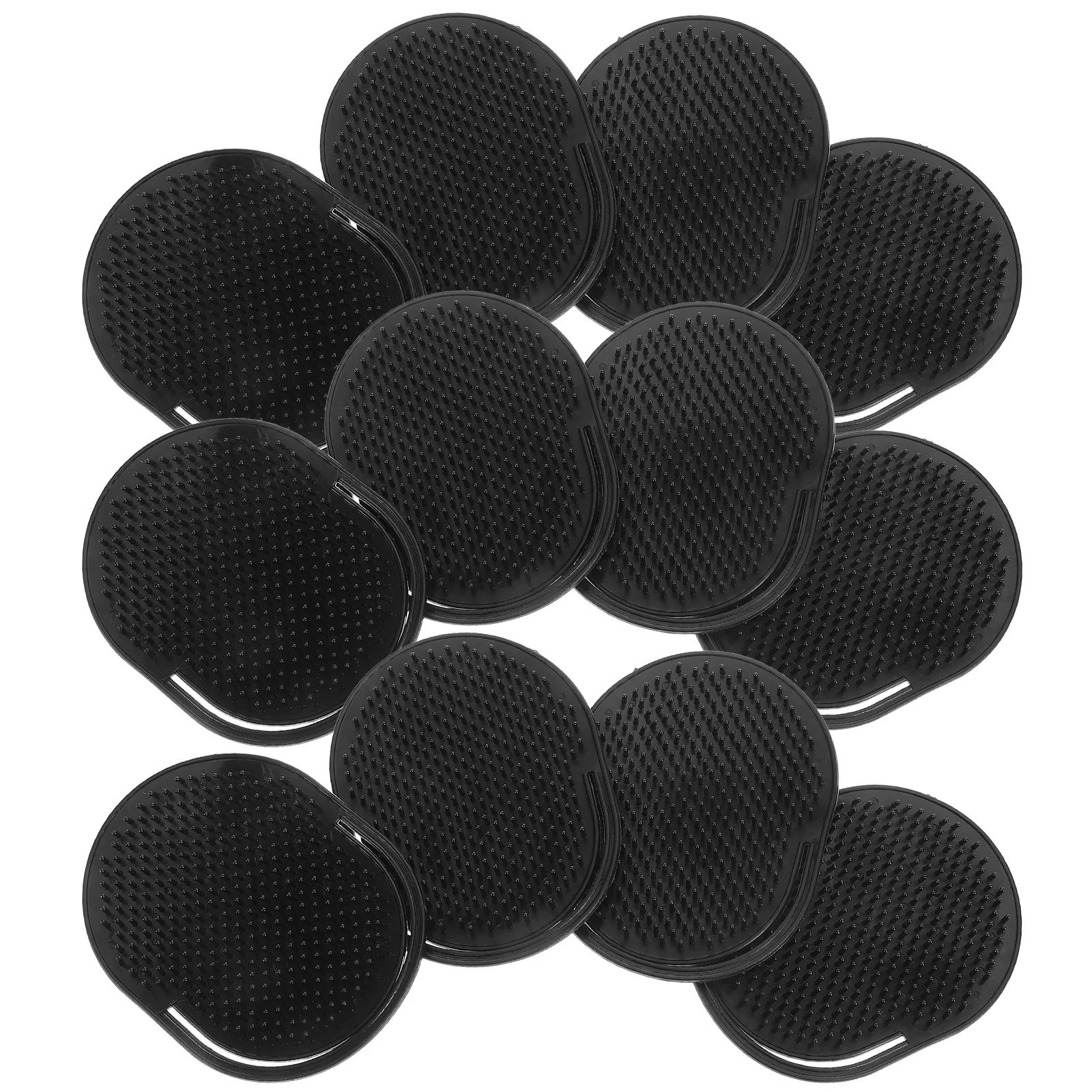 

12 шт. щетки для шампуня для ухода за волосами, массажная расческа для кожи головы, легкая карманная щетка для пальцев для укладки и распутывания всех волос