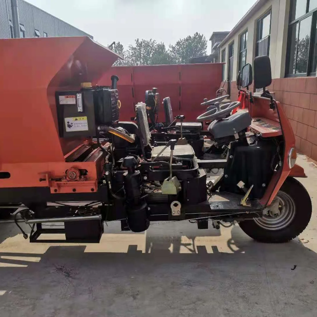 EXW Price- 32HP 2500L Tricycle Manure Spreader with Gearbox High Efficiency Granular Fertilizer Distributor Spread Width Over 4m