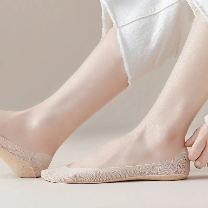 5 Pairs Women Socks Summer Thin Low Cute Socks Solid Color Breathable Invisible Socks For Women image 6