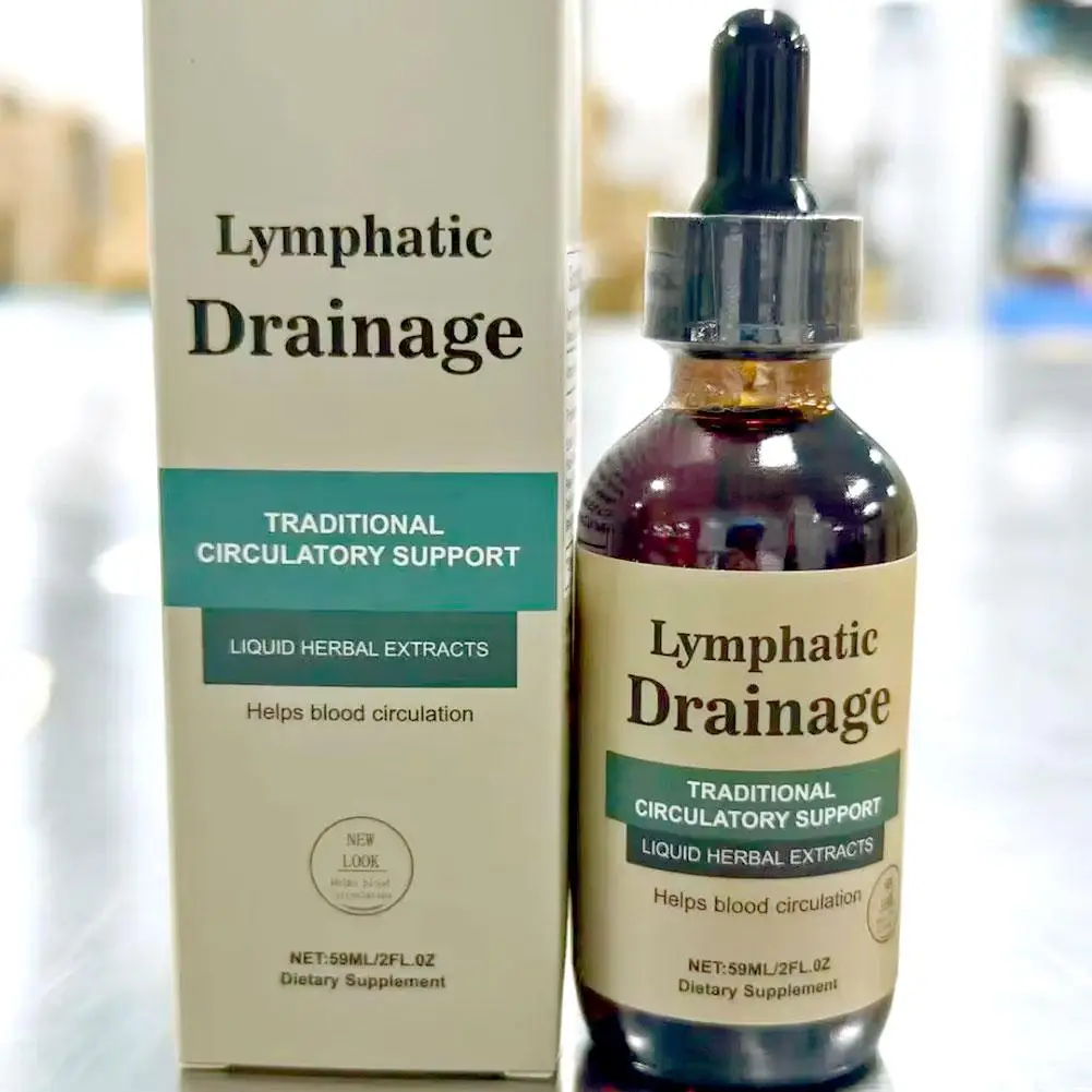 Organic Lymphatic Drainage Drops Natural Herbal Formula Easy To Use Reduce Swelling Detoxify Gentle Full Body Daily Use Drops