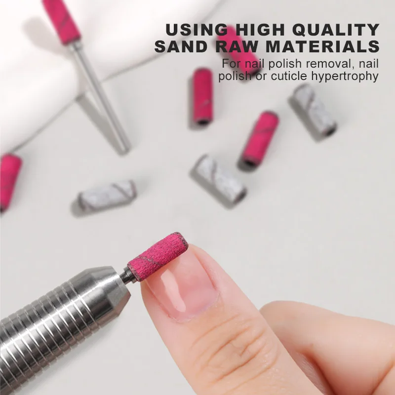 150/180/240 Körnung Grob-Fein Nagelschleifband Elektrischer Nagelbohrer Pediküre Polierzubehör für Acryl- und Gelnägel