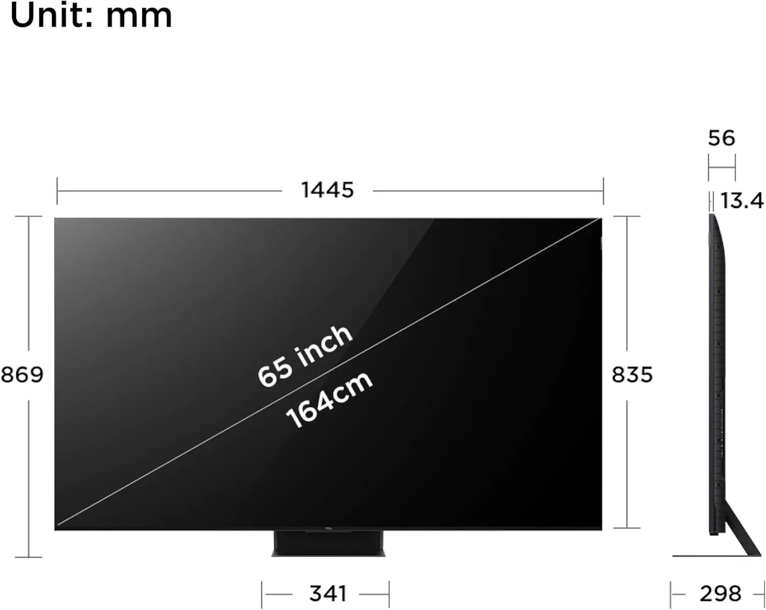 تلفزيون TCL C855 مقاس 65 بوصة/75 بوصة Mini LED 4K، تلفزيون Google 144 هرتز، HDR 3500 nits & 10+، تصميم Ultra Slim، Game Master، Dolby Vision IQ & Atmos
