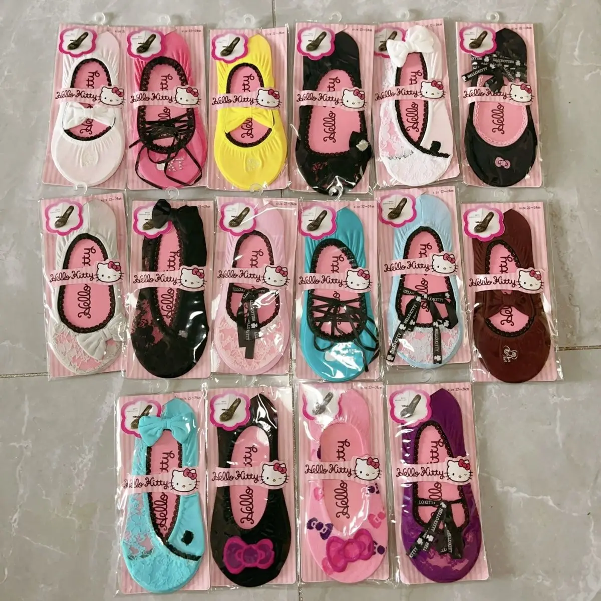 

Sanrio 5 pairs of Hello Kitty socks different Lace Socks Summer For Girl Women Kids Anime Accesorios Para Mujer Kawaii Productos