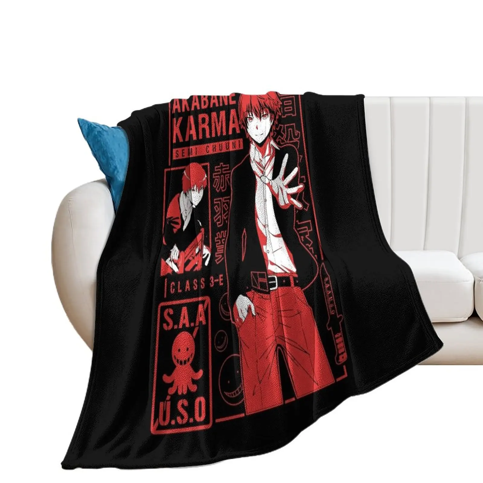 KARMA AKABANE Classic Throw Blanket decorative funny gift Giant Sofa Blankets