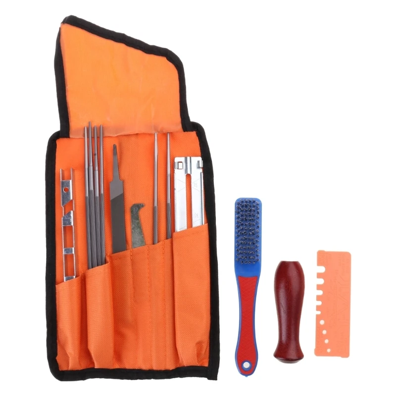 

13Pcs 4.8 5.5mm Chain and File Sharpening Set for Woodworking Needs