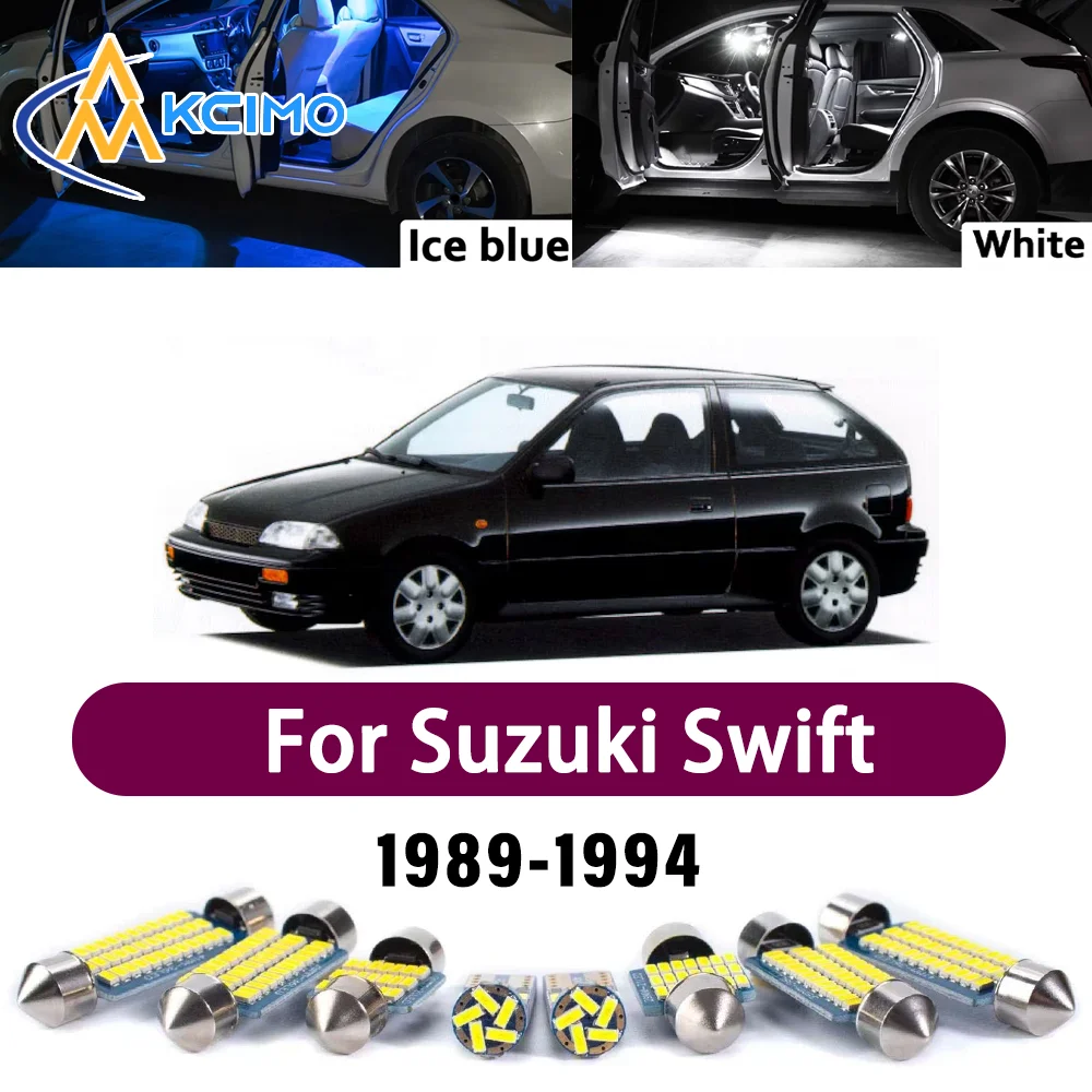 

Error Free LED Interior Light Kit for Suzuki Swift 1989-1994 Premium Bright Dome Trunk Mirror Reading Lamps Canbus
