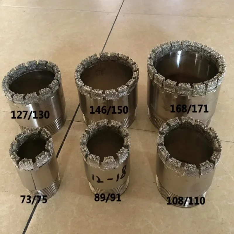 Electroplated diamond, water well drill bits, geological core exploration, coalfield mining, core extraction