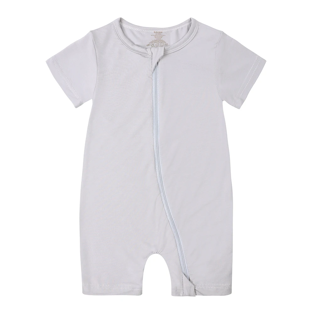 2026 Sommer Neugeborenen Baby Jungen Mädchen Strampler Bambusfaser Kleidung Kurzarm Atmungsaktiver Pyjama Säuglings-Overall Kleinkind-Strampler – Detail 4