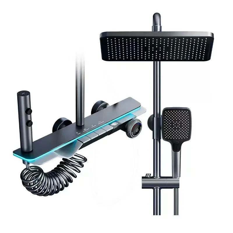 

Intelligent Constant Temperature Shower Head Set Copper Body Bathtub Faucet Pressurized Water Outlet Hydraulic System