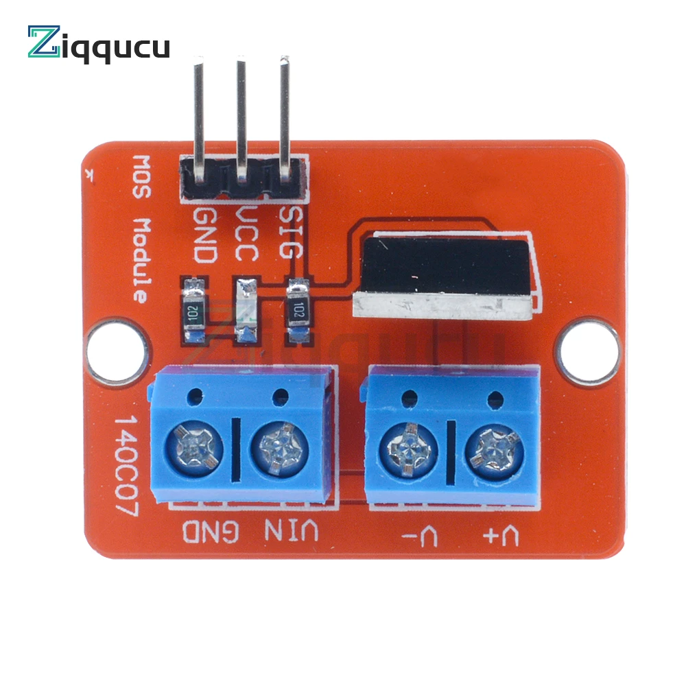 5PCS Top Mosfet Button IRF520 Mosfet Driver Module For Arduino MCU ARM Raspberry Pi 3.3v-5V IRF520 Power MOS PWM Dimming LED