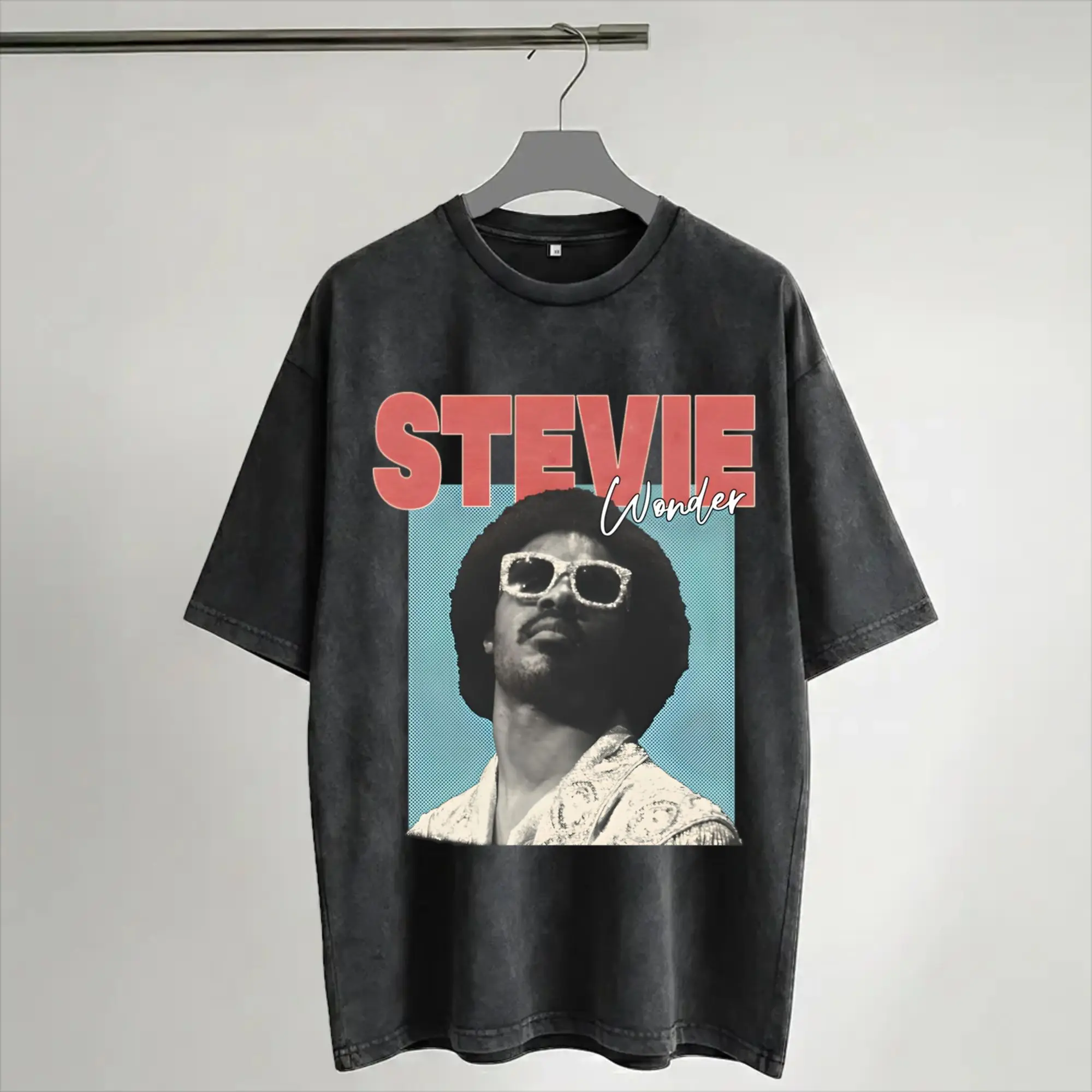 Summer Stevie Wonder Songs in The Key of Life 50th Anniversary Tour  Washed T Shirt Outfit Oversize T-Shirts  for Men Women Tee