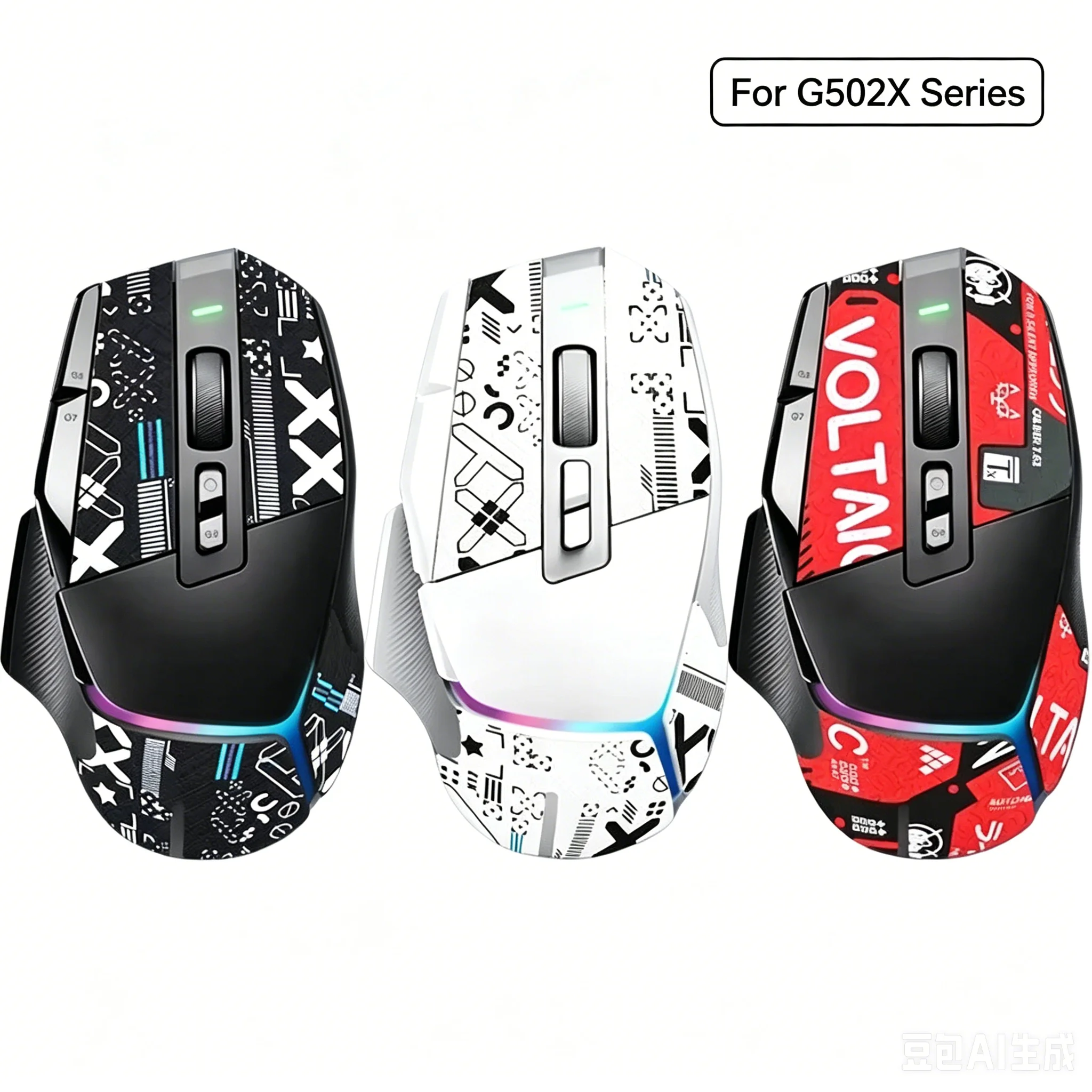 Gaming Mouse Grip Tape Pre Cut Textured Anti Slip Sweat Absorbent Self Adhesive for Logitech G502X PLUS LIGHTSPEED Wireless