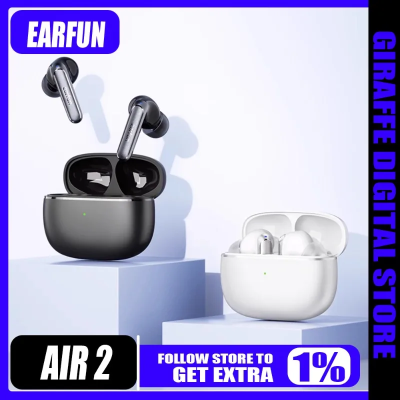EarFun Air 2 Bluetooth écouteur Bluetooth 5.3 réduction Active du bruit IPX7 étanche personnalisé Hi-Fi casque sport écouteurs EarFun Air 2 Bluetooth écouteur Bluetooth 5.3 réduction Active du bruit IPX7 étanche personnalisé Hi-Fi casque sport écouteurs