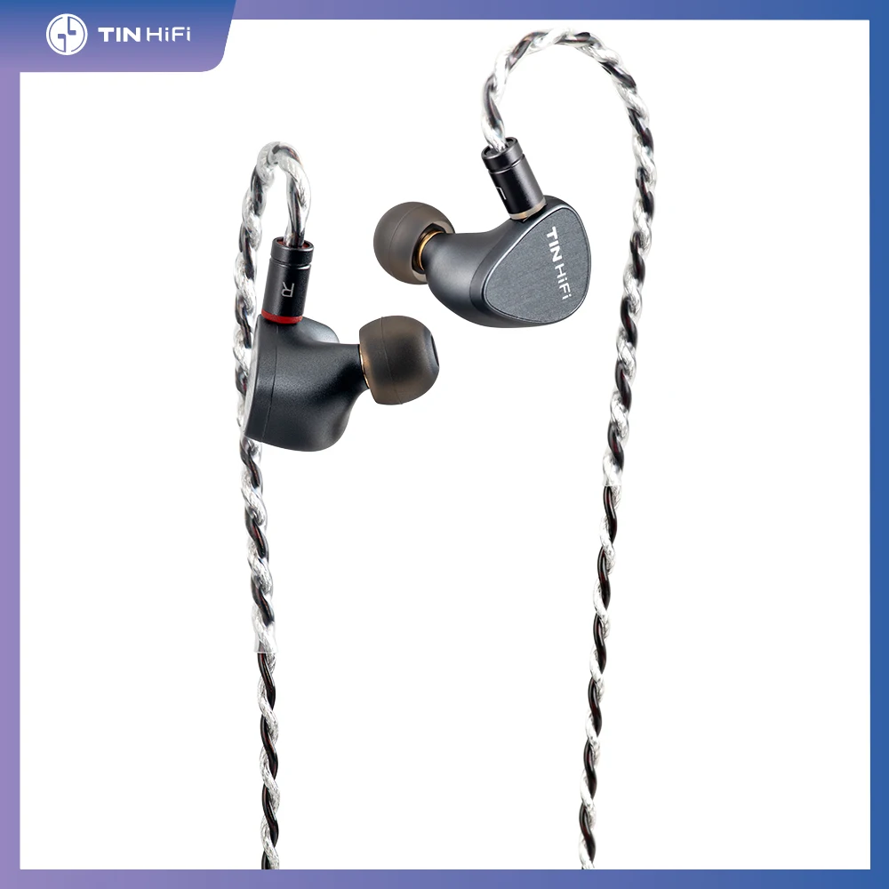 TINHIFI T5S wired high fidelity earphones IEM music earphones with detachable 2-pin cable