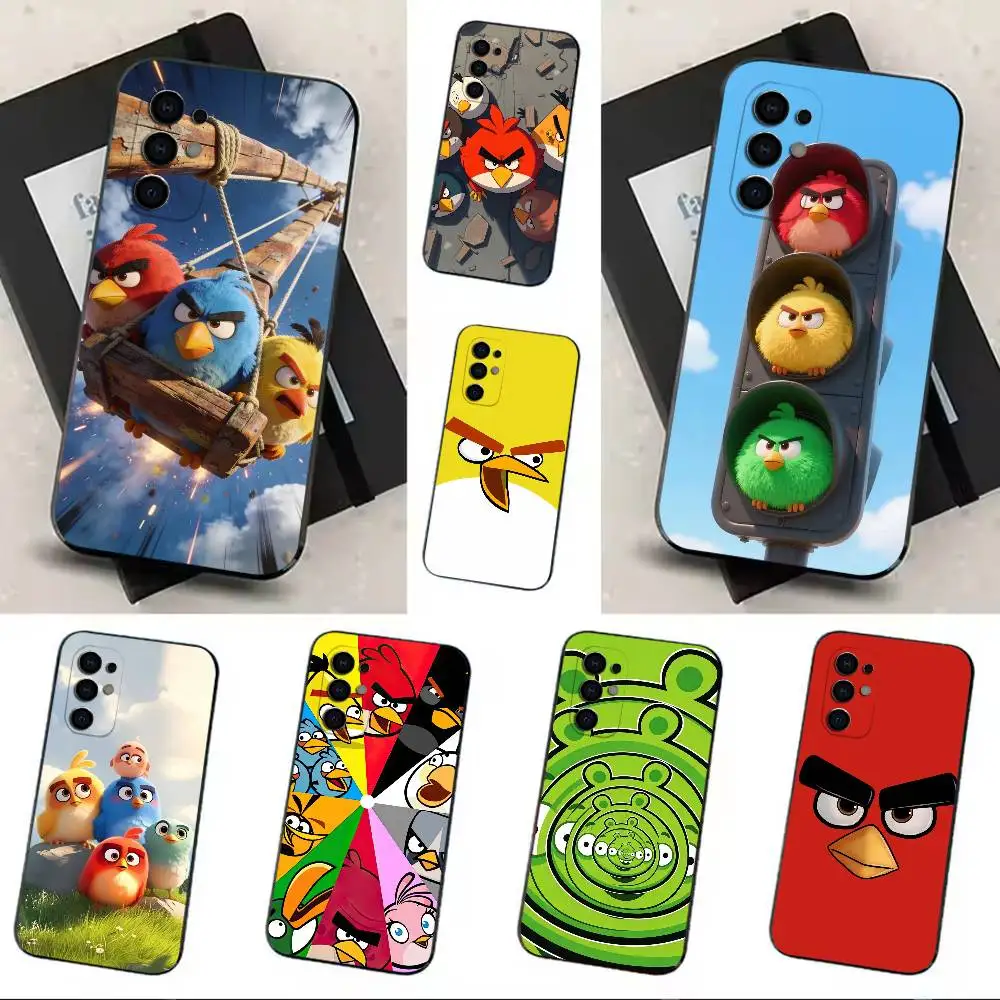 Funny game A-Anger bird-s Phone Case Soft Black For Samsung S24,S21,S22,S20,S23,S30,Ultra,S20,Plus