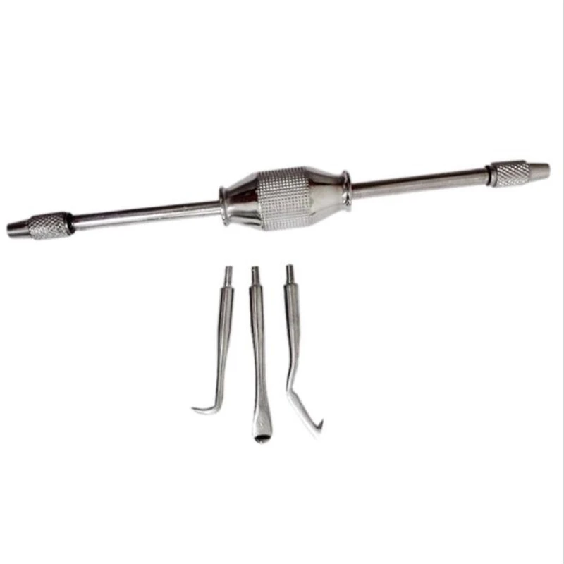 Dentistry Dental Crown Remover Take Manual Control Crown Remover with 3 Tips Press Button Dentistry Instrument Tools