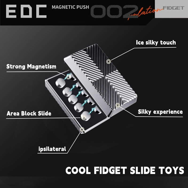1pc Fidget 슬라이딩 금속 Fidget 장난감 성인 작업 부드럽고 매력적인 사운드, 스트레스와 불안 완화 Adhd 데스크탑 장난감