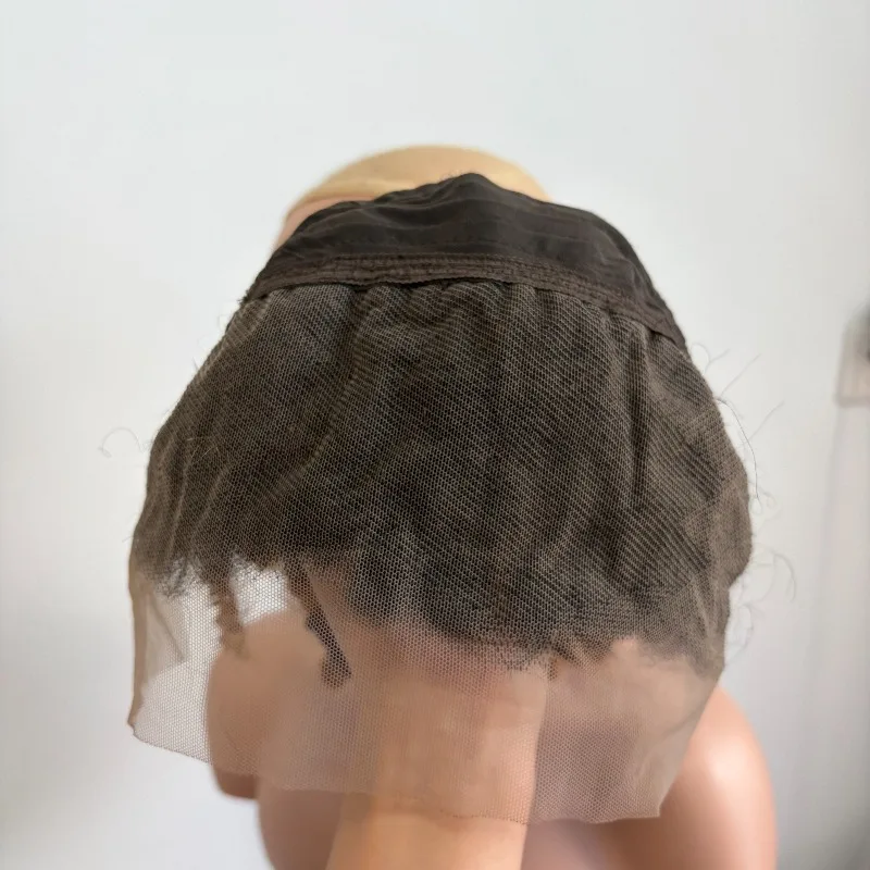 # 1B/30 13x4 Lace Frontal Afro Kinky Curly Echthaarperücke aus brasilianischem Remy-Haar, vorgezupft mit Babyhaar, verstellbare elastische Kappe – Detail 5