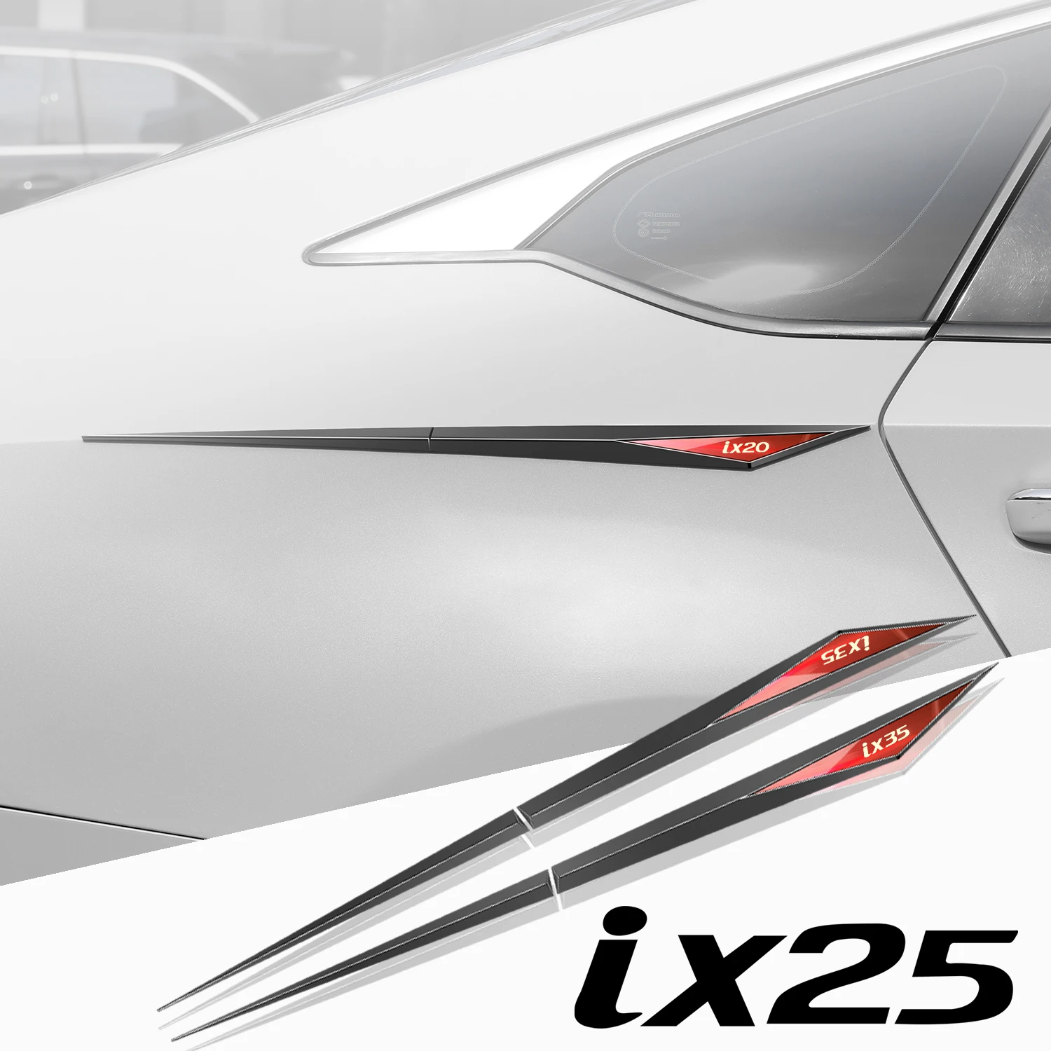

2pcs car stickers TPU car accessories para auto for Hyundai ix20 ix25 ix35
