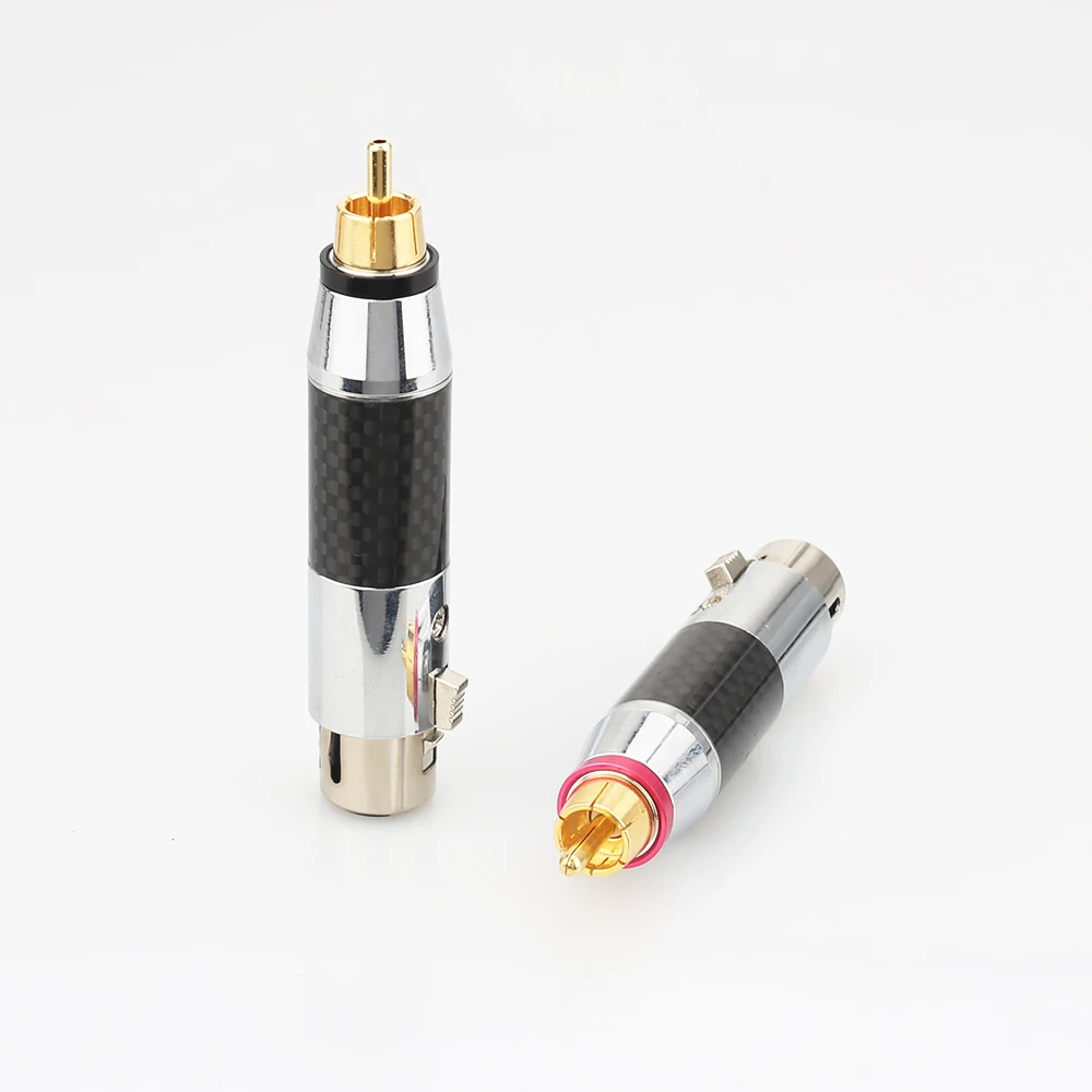 Adaptor Audio Ke RCA Berlapis Rhodium XLR Ke RCA Adaptor RCA Jantan Ke XLR Jantan Betina XLR Ke RCA Adaptor Steker Jantan Betina