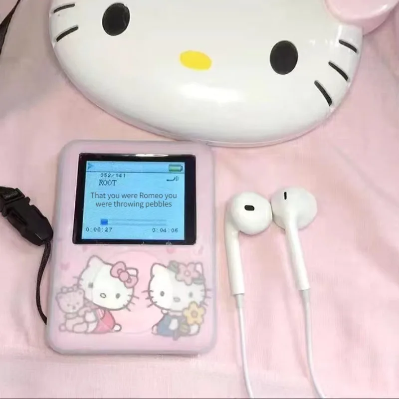 2024 New Sanrio Hello Kitty Mp3 Student Sports Portable Ultra-Thin Mini Music Walkman E-Book Cute Doll Playing Music Girl Gifts