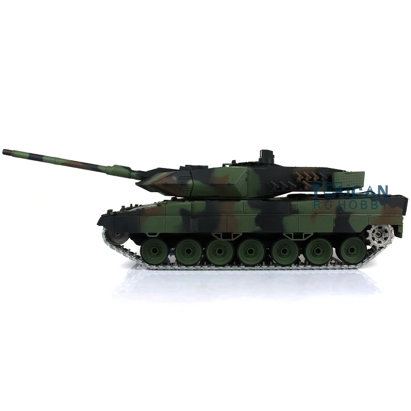 1/16 2.4G HENG LONG 7.0 FPV Leopard2A6 RC Tank 3889 360 Barrel Recoil Remote Control Car RC Panzer TH17591-SMT4