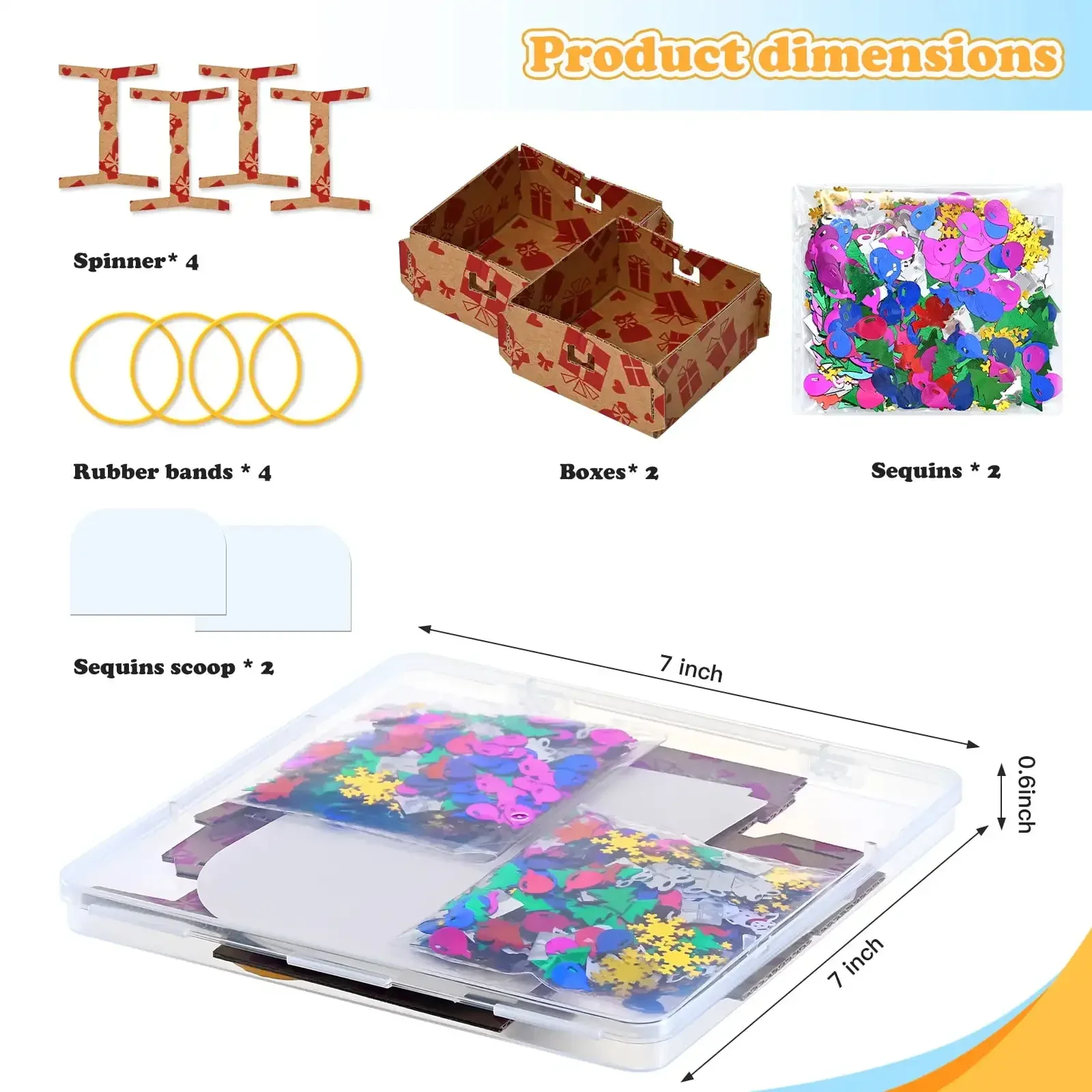 Confetti Surprise Box, Christmas Themed Party Kit - Kids' Birthday Gift & Christmas Present for Ages 4+