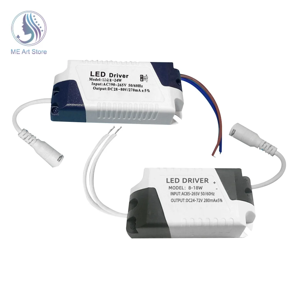 LED Driver 280mA 8-18W/8-24W AC 110V 220V to DC 24V Lighting Transformer Panel Ceiling Lamp LED Strip Power Supply Adapter