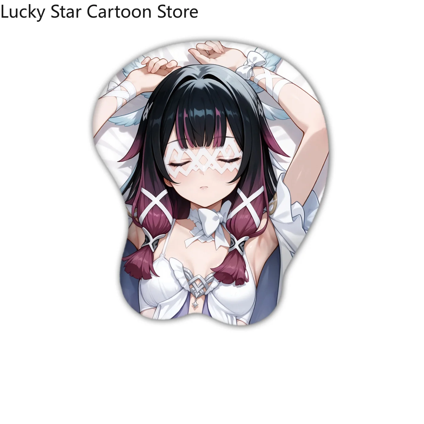 Game Genshin Impact Columbina Cartoon 3D Soft Silica Gel Mouse Pad Wrist Rest Keyboard Cosplay Desktop Playmat Gift Halloween