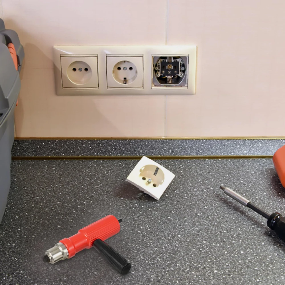 1pc 電動リベットガン DIY 2.2mm〜3.2mm リベットナットガン ドリルビット リベッティングアダプター コードレスリベッター インサートネイルツール アクセサリー