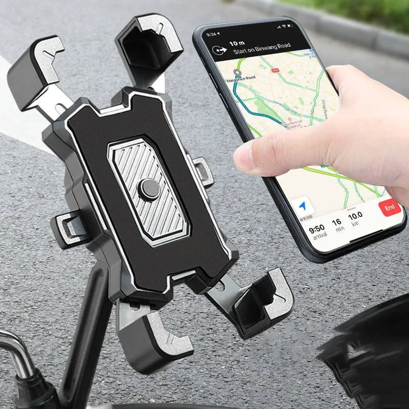 

Крепление для телефона на мотоцикле, вращающийся на 360 градусов держатель для телефона для горного велосипеда, подставка для мотоцикла, кронштейн, нескользящий велосипедный кронштейн