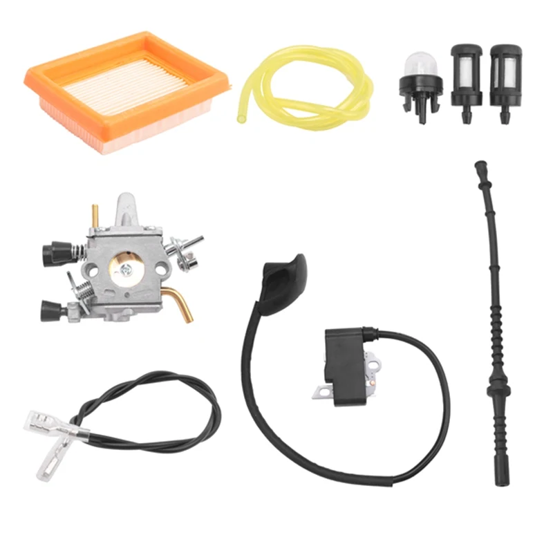 Carburetor for FS120 FS200 FS250 Ignition Coil Air Filter Fuel Hose Tune Up Kit Trimmer Brushcutter