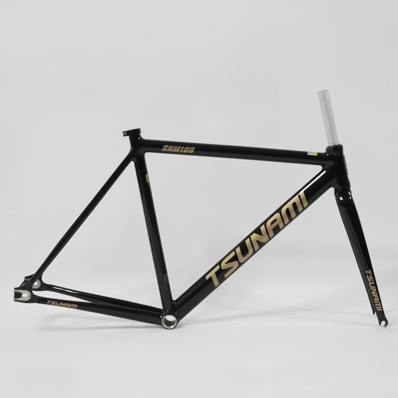 TSUNAMI SNM100 Frameset 700C Aluminum Fixed Gear Frame and Fork Track Fixie Bike 49CM 52CM 55CM 58CM Single Speed Bicycle Parts