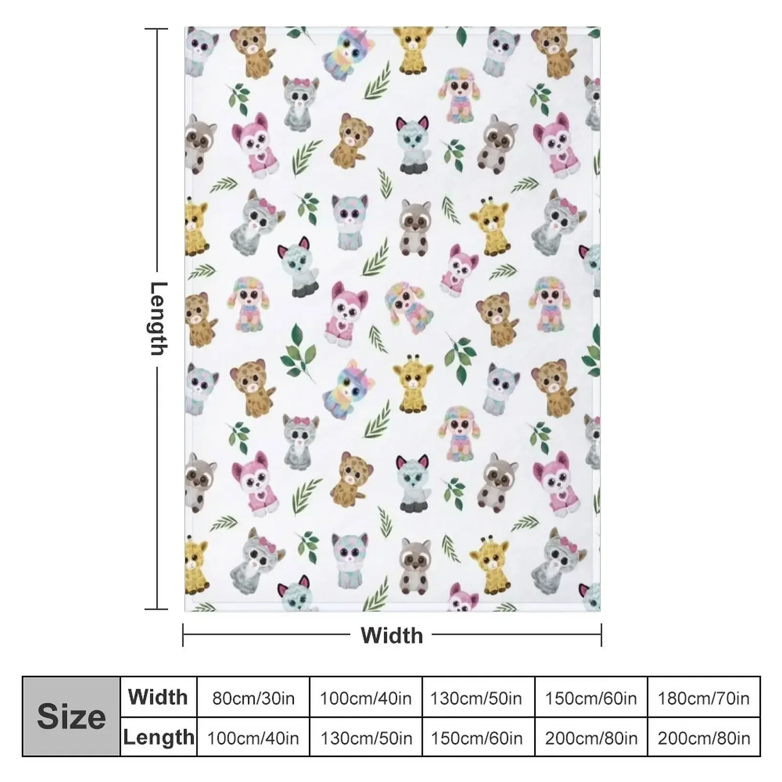 Beanie Boo Throw Blanket couch cozy soft plush fuzzy picnic outdoor blanket