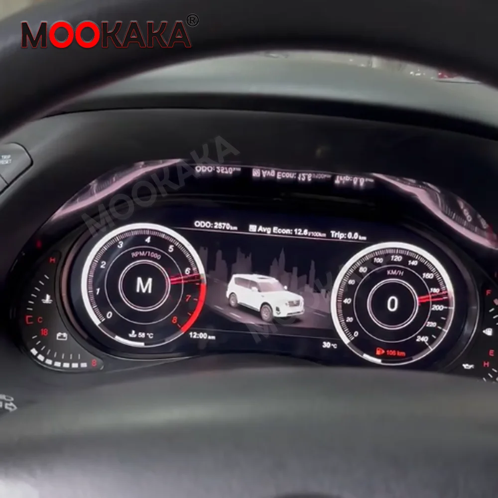 Car Dashboard Digital Cluster For Nissan Patrol Y62 Armada 2010-2021 LCD Instrument Virtual Cockpit Speedometer Odometer Meter