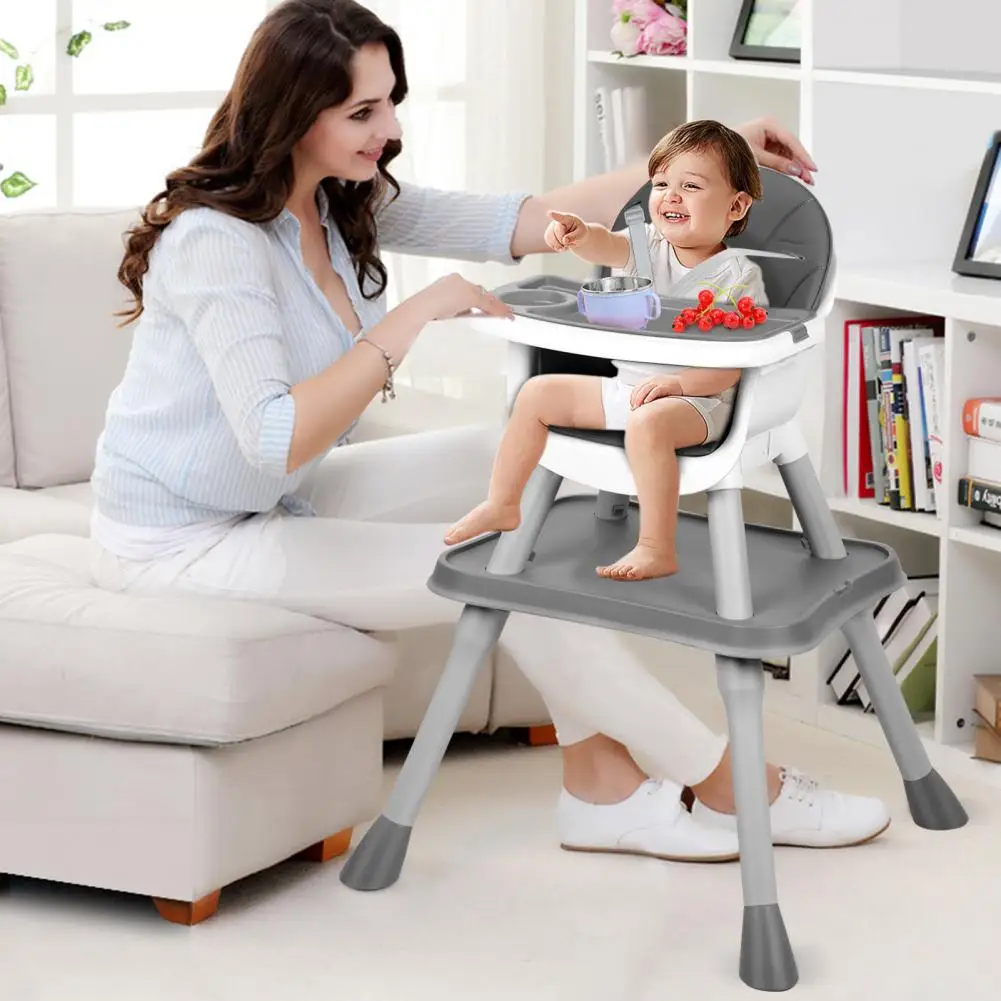 

Baby Highchair 6 In 1 High Chair For Toddlers Height Adjustable Children Dining Chair Kids Learning Table With Removable Dish