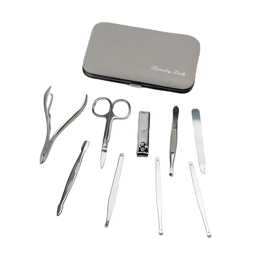 Obcinacz do paznokci do domu 9-częściowy zestaw duży otwieracz do Manicure Unisex Mini kompaktowa pęseta na prezent do brwi