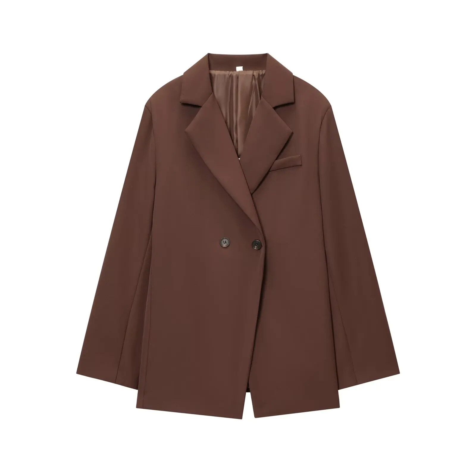 Faionable Vielseitiger Damenanzug Jaet mit Schlitzdesign von JNLEAOG Autumn Collection Stand Fit Long Sve Polyester