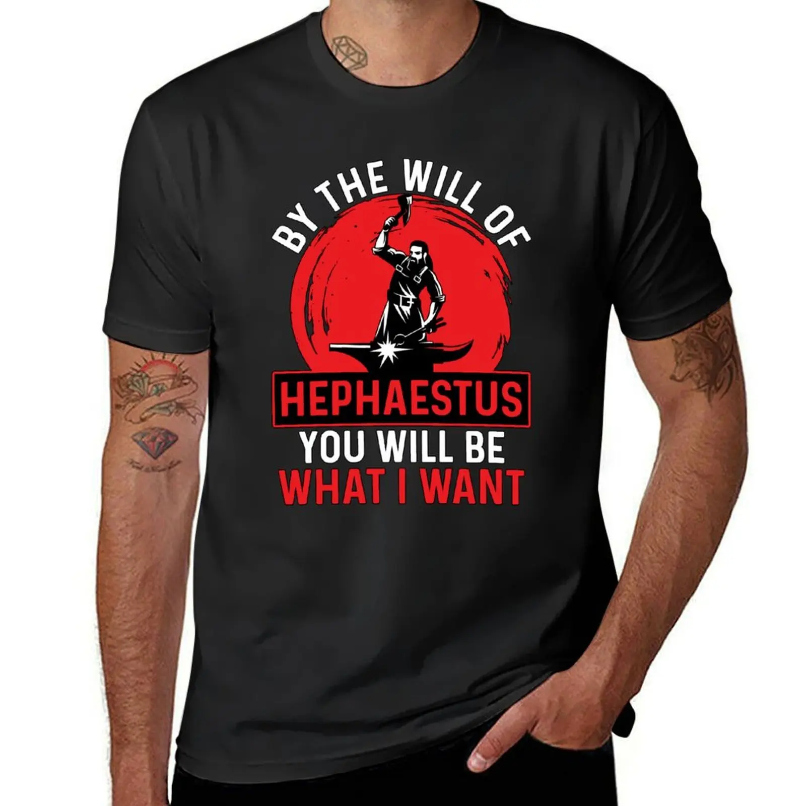 

Forging By The Will Of Hephaestus You Metalworker T-Shirt cute clothes hippie clothes anime clothes plain white t shirts men