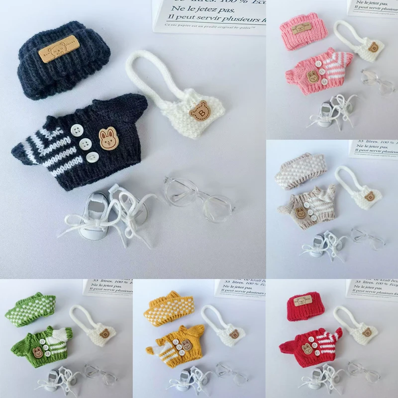 

For 15-17 cm Labubu Clothes outfit Labubu Sitting Party Bear Label Scarf Hat Cute Decoration Dolls Accessories