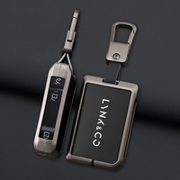 Zinc Alloy Leather Car Key Fob Case for LYNK&CO 05 01 02 03 06 Key Case Car Key Fob Case Keyless Accessories