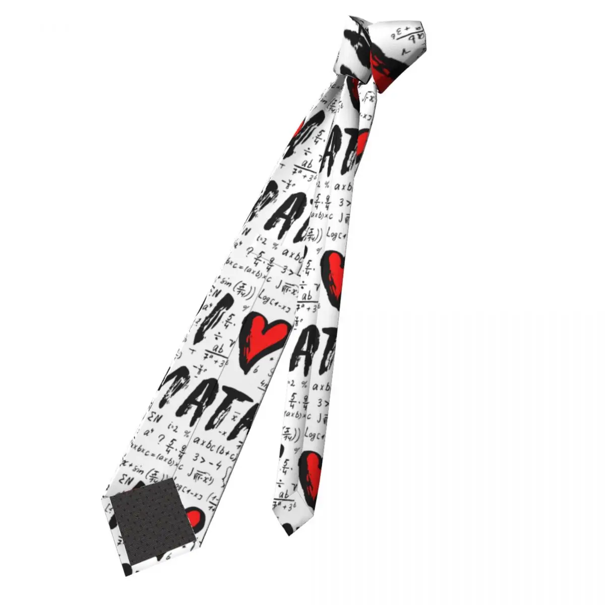 I Love Math Graph Neckties Unisex Polyester 8 cm Mathematics School Neck Ties for Men Wide Shirt Accessories Cravat Cosplay