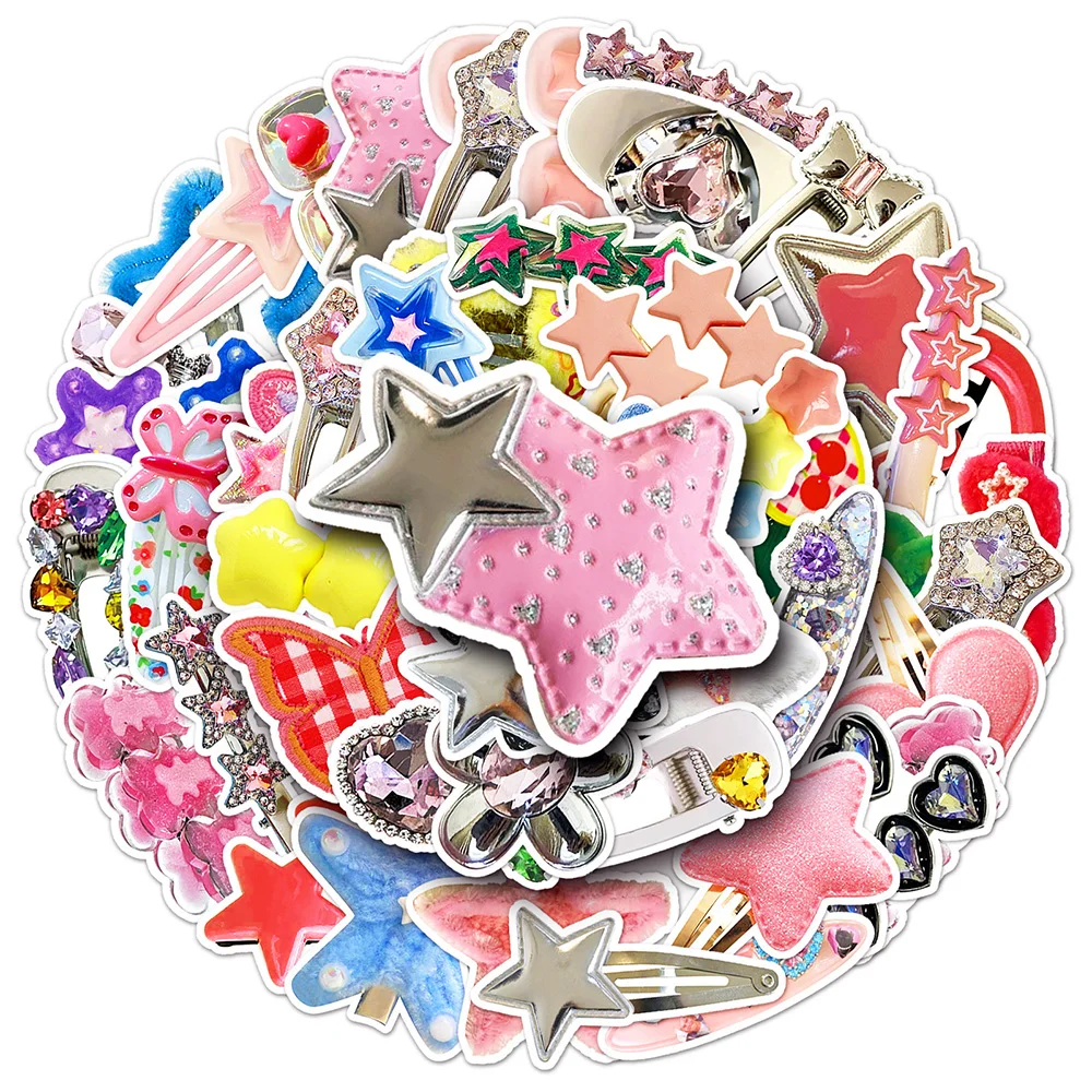

10/30/50PCS Ins Style Cute Y2K Girl Dopamine Sticker DIY Phone Laptop Luggage Skateboard Graffiti Decals Fun for Kid Gift