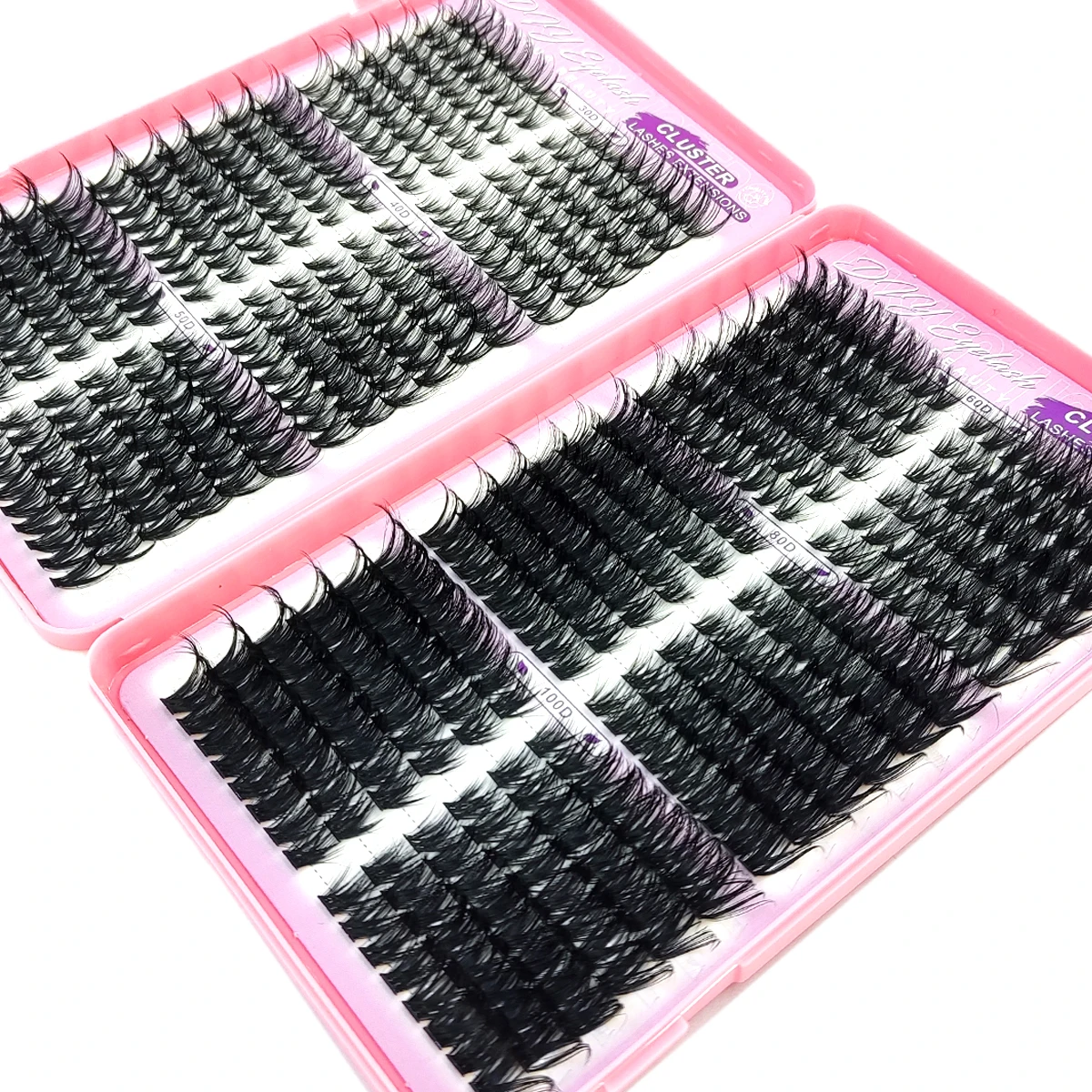 36 row cat eye fluffy eyelash bundle left and right eyelashes extended 30-100D independent eyelashes cat eye eyelash extension