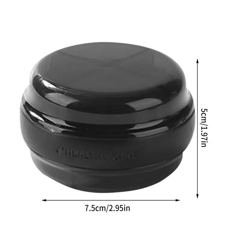 Small Round Pill Box Case For Purse Pocket Double Layer 4 Compartment Medicine Travel Pillbox Container Holder Medication