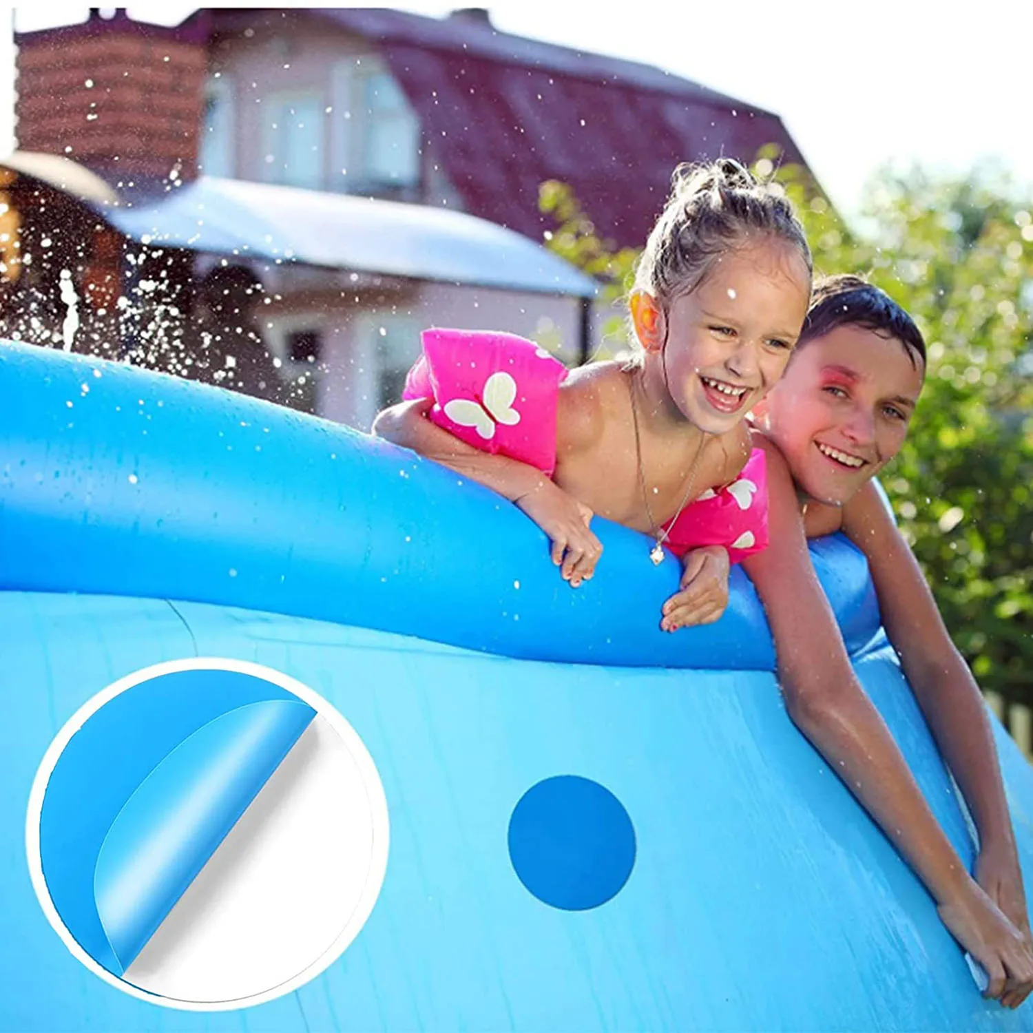 Remendos de reparação auto-adesivos para piscinas, Kit de reparação PVC piscina, reparação subaquática, pacote de 10