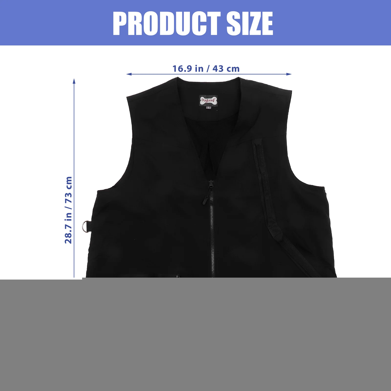 

Dog Training Vest Lightweight Breathable Durable Mesh Fabric Adjustable Waist L Code Pet Handler Clothes Dog Toys Pocket Men Pet