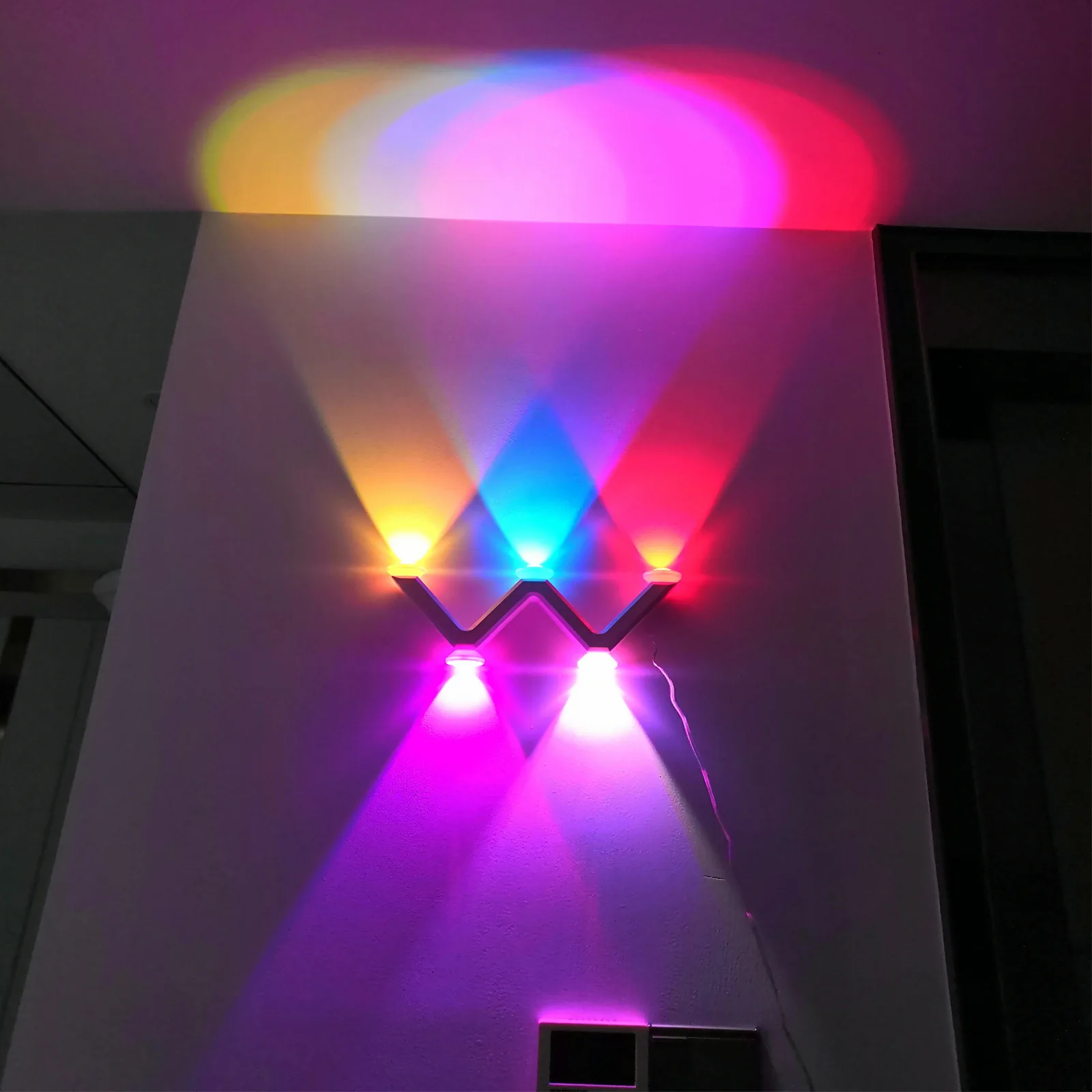RGB quarto cabeceira pequena luz noturna emitindo carta luz sala de estar fundo luz de parede LED luz ambiente
